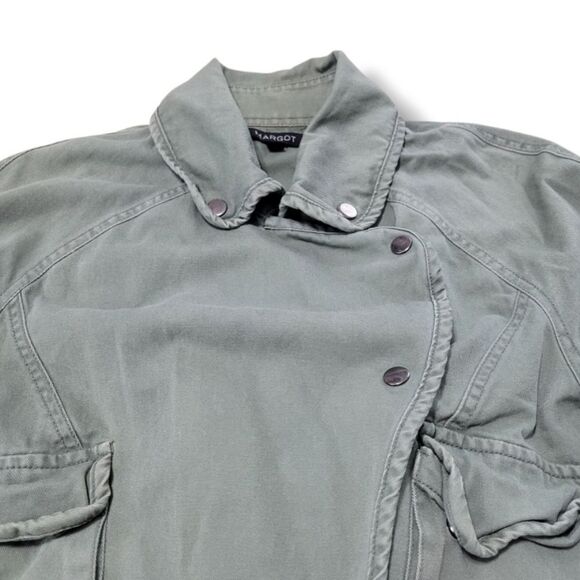 Margot Jacket Size Small Women's Moto Jacket Utility Jacket Bikercore Army Green - Picture 3 of 8